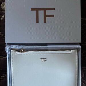 Tom Ford Ivory Leather Clutch